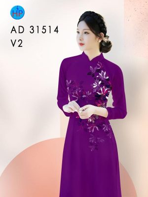 Vải Áo Dài Hoa In 3D AD 31514 33